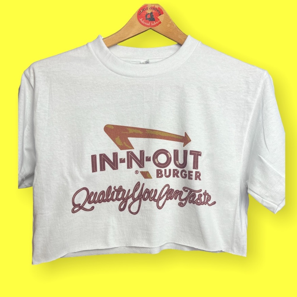 In N out crop top S-3X available